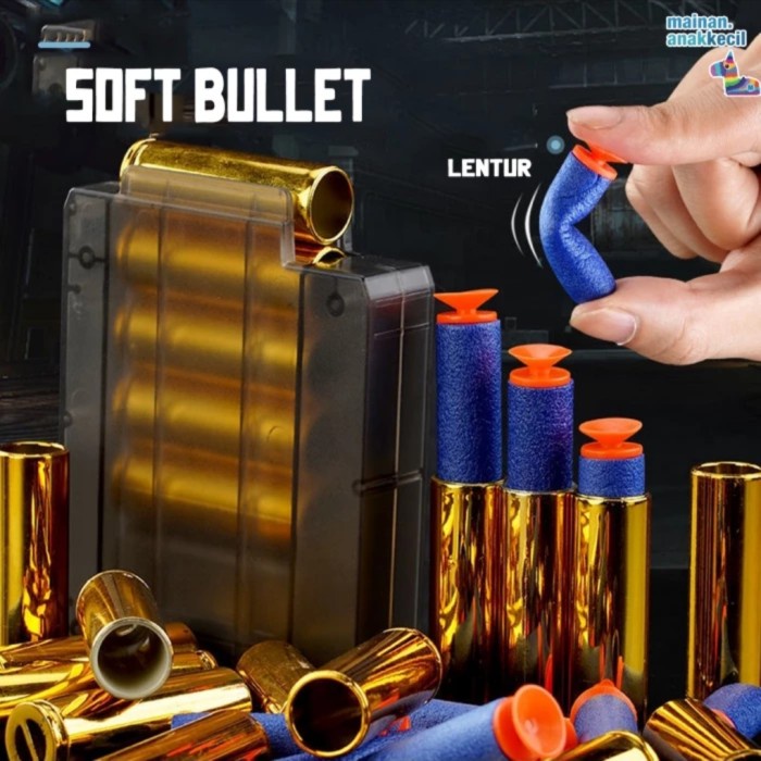 Mainan Anak Sniper Gun Nerf Tembakan AWM KAR Soft Bullet AWP 109Cm Water gel