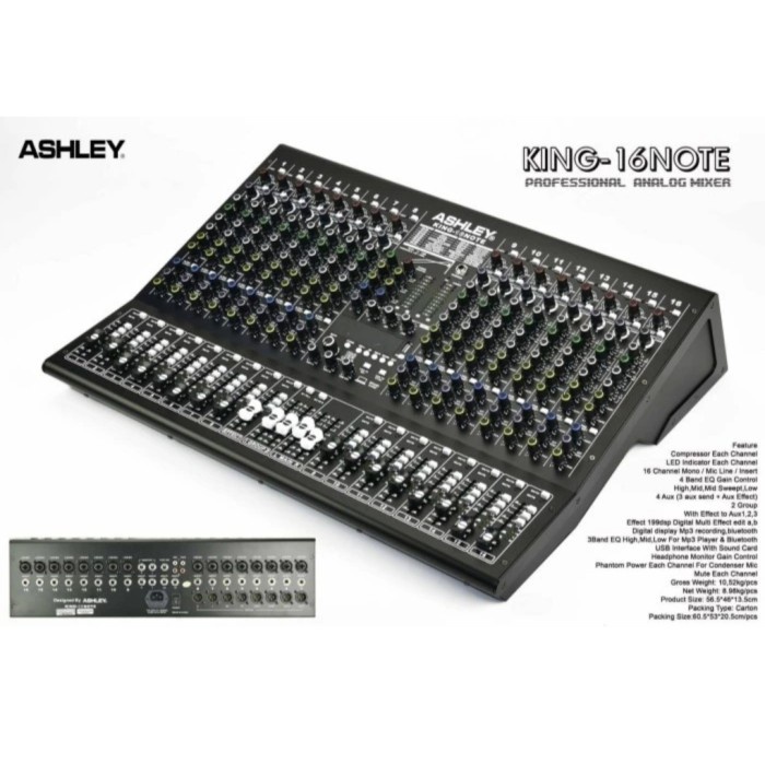 Mixer Audio Ashley King 16 Note Original Produk 16 Channel King16 Note