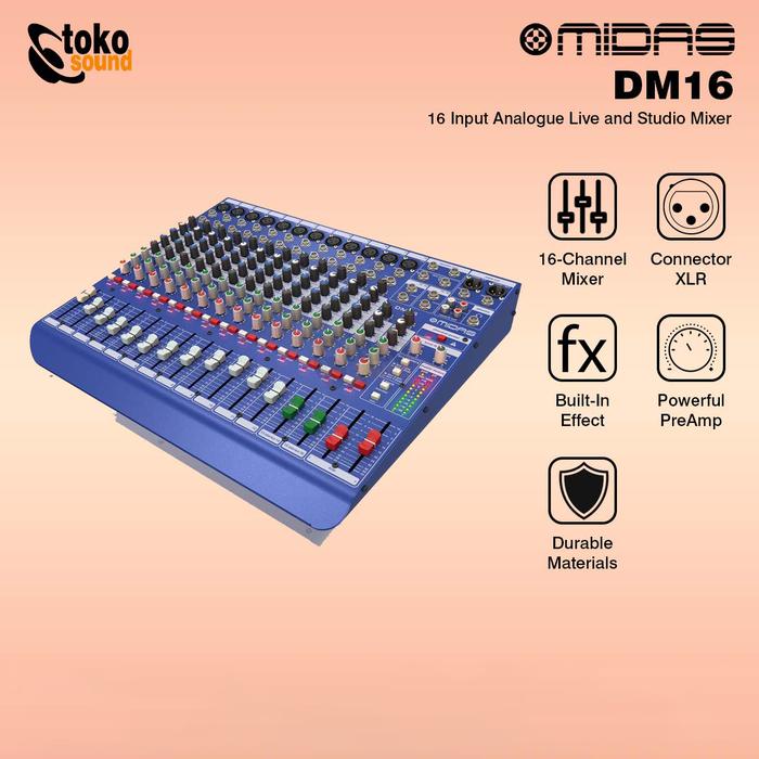 Midas DM16 - 16 Channel Mixer Analog