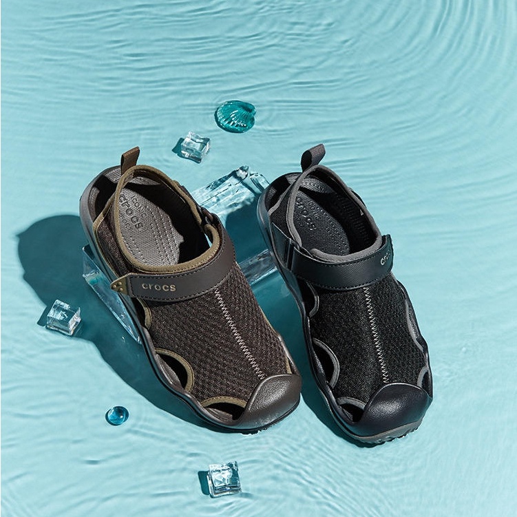 Discount Crocs / Crocs Pria / Sepatu Sandal Crocs / Crocs Swifwater Mesh Deck / Crocs Original /