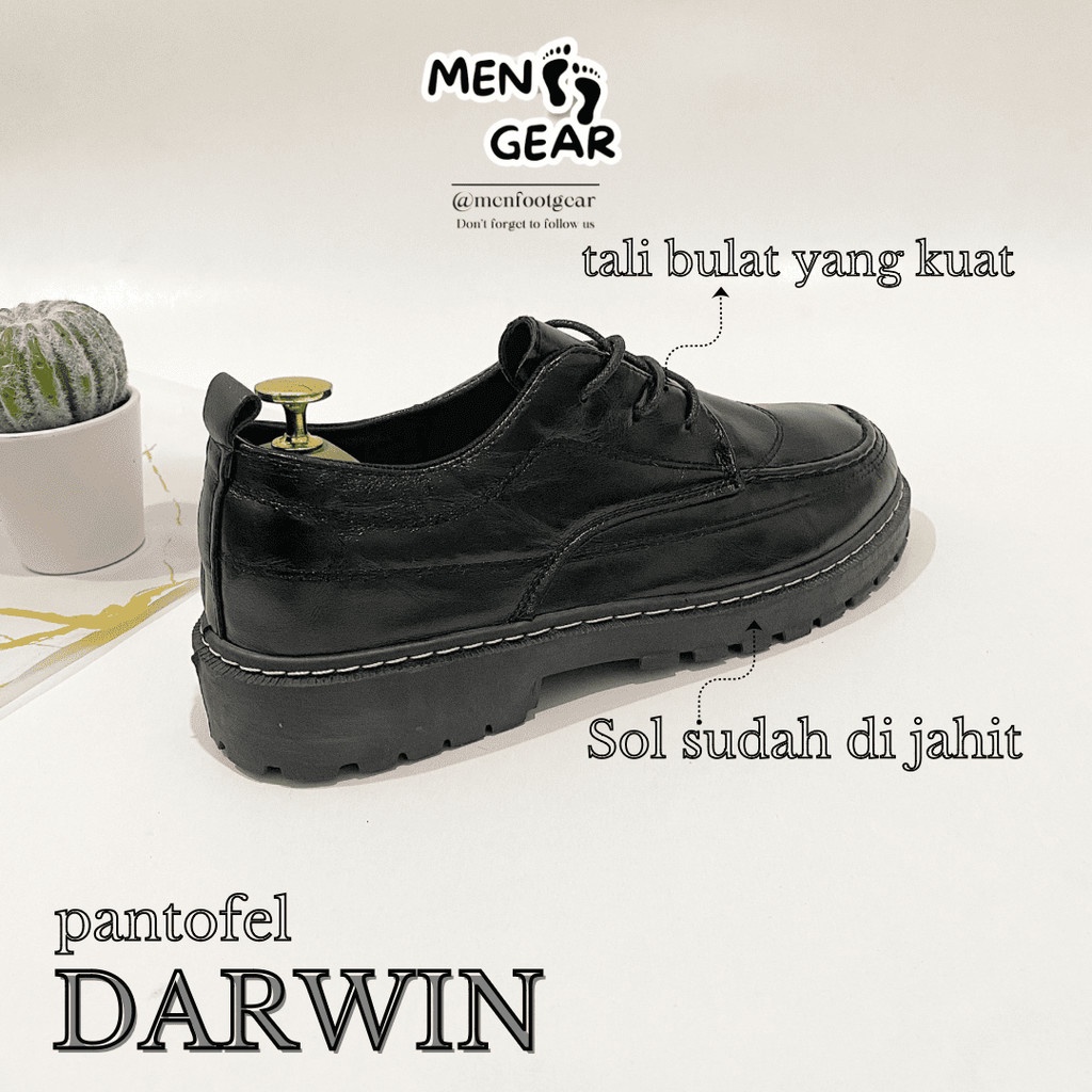 Produk Terbaru  Menfootgear Darwin Sepatu Pantofel Pria Original Sepatu Kerja Formal Cowok Docmart