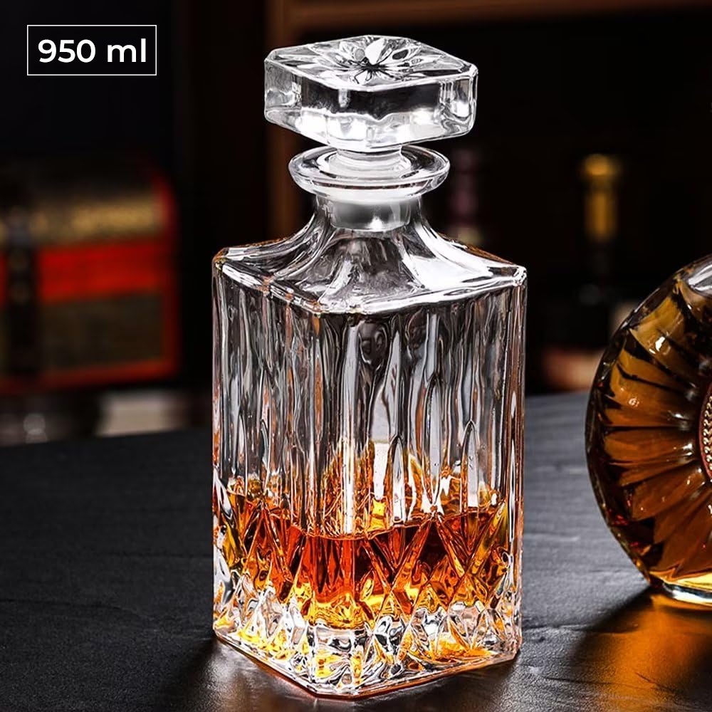 OEIEN Whisky Decanter Glass Bottle Liquor Scotch Luxury 950ml - EJ50HF