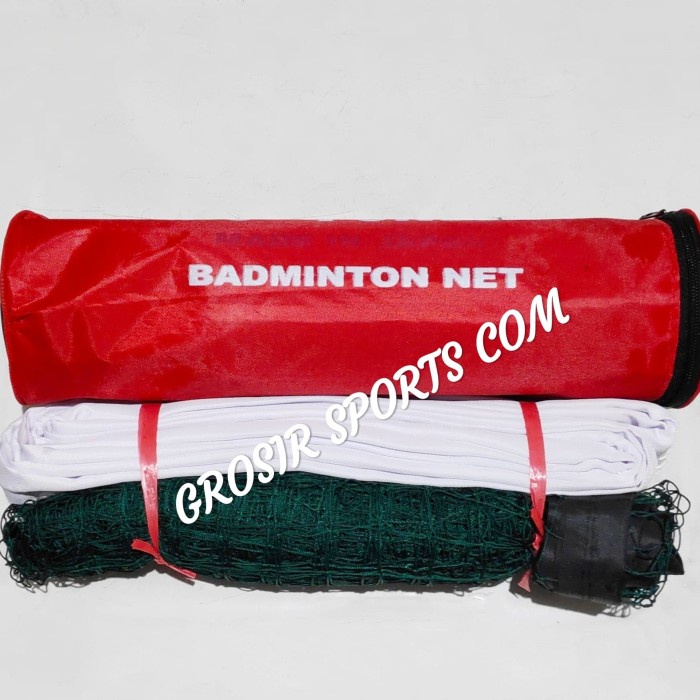 Jaring / Net Bulutangkis / Net Badnton List Putih Bahan Kain