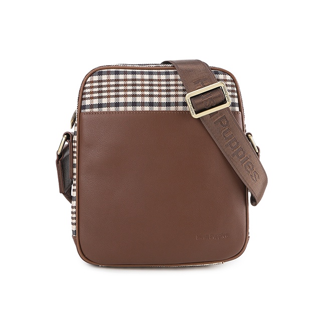 Hush Puppies Tas Pria Teddy Sling Bag Brown