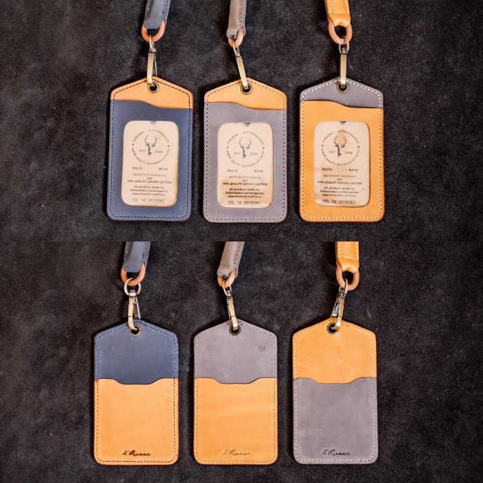 

D'RUSSA Smart Id Card Holder Club-Name Tag Kulit Unisex Kode 547