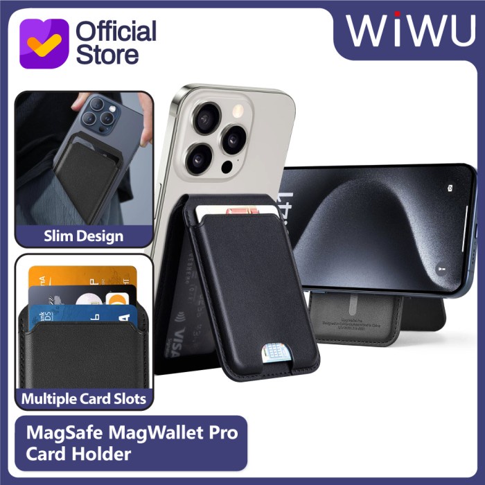 

MagSafe Wallet WiWU Mag Wallet Pro Card Holder and Stand RFID Anti-Theft (MW-003) Kode 145