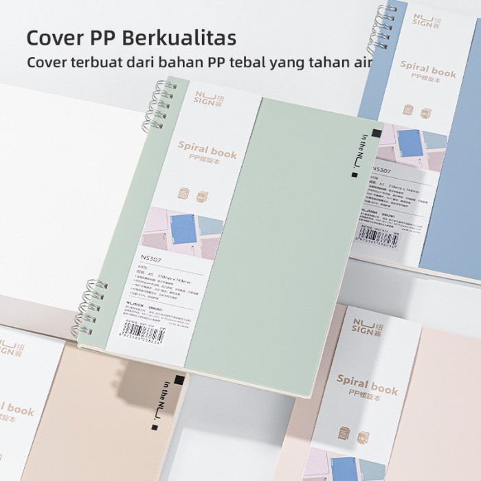 

Nusign Spiral Notebook/Buku Catatan Jilid Spiral A5 B5 Ns30X