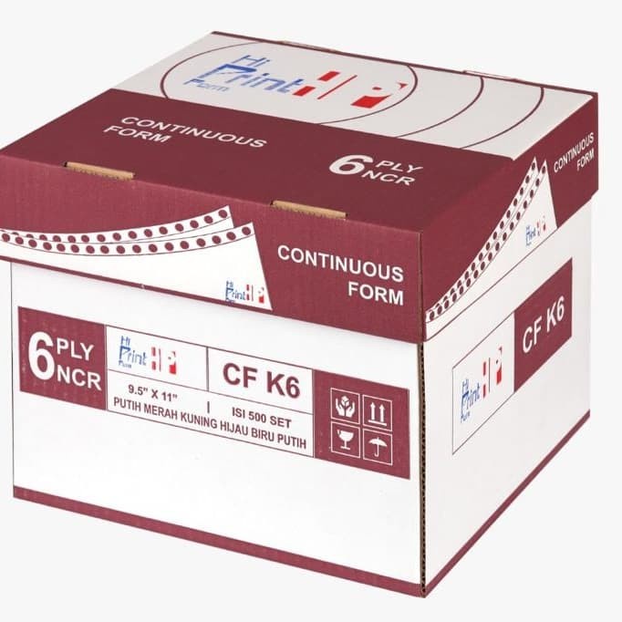 

Terlaris! Continuous Form 9.5X11 6 Ply Ncr (Isi 500 Sheets)