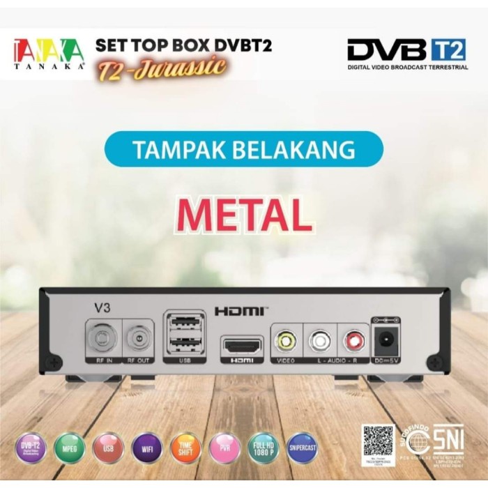 Set Top Box Tv Digital Dvb T2 Tanaka + Wifi Dongle New