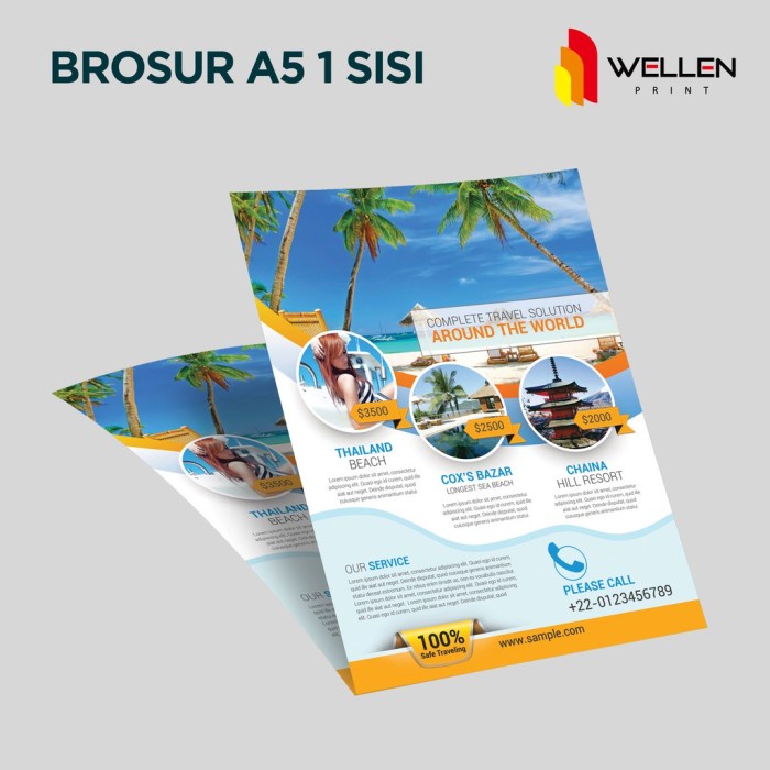 

Cetak / Print Brosur / Flyer A5 1 Sisi / Satu Muka Art Paper 150 Gr Kode 191