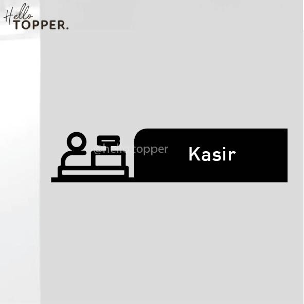 

Sign Akrilik Kasir Hollow UV Print Sign Board Kode 80