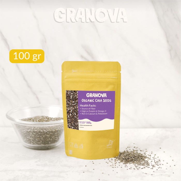 

Granova - Chia Seeds Hitam Organik Paraguay 100gr / Black Chia Seeds