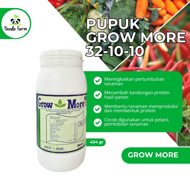 [tcs] - Pupuk/Nutrisi NPK GrowMore Daun 32-10-10 (454gr) pupuk npk 16 16 16 1