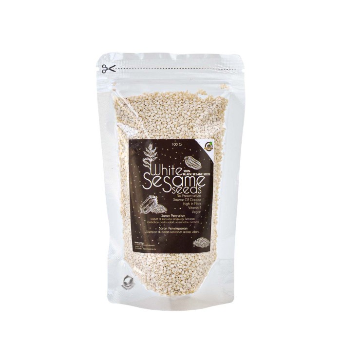 

White Sesame Seeds (Biji Wijen Putih) 100Gr Bumbu Pecel Kacang Hitam Masakan Sangrai