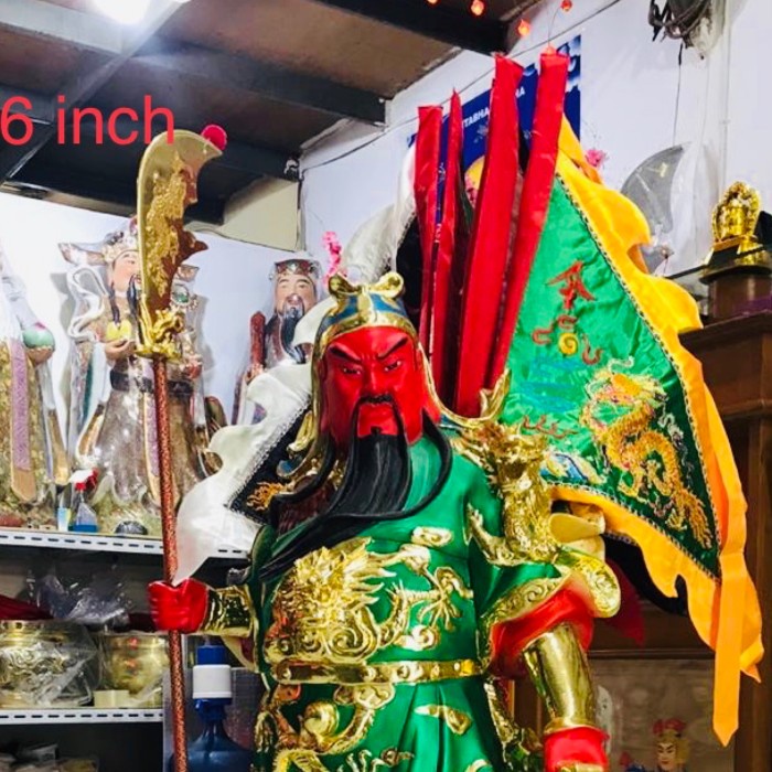 Patung Dewa Kwan Kong/ Guan Yu/ Kuan Kong 36 In Fiber