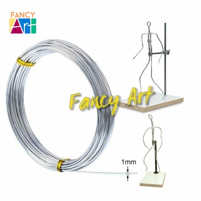 Kawat Aluminium Rangka Clay 1mm / Almaloy Wire Craft & Jewellery