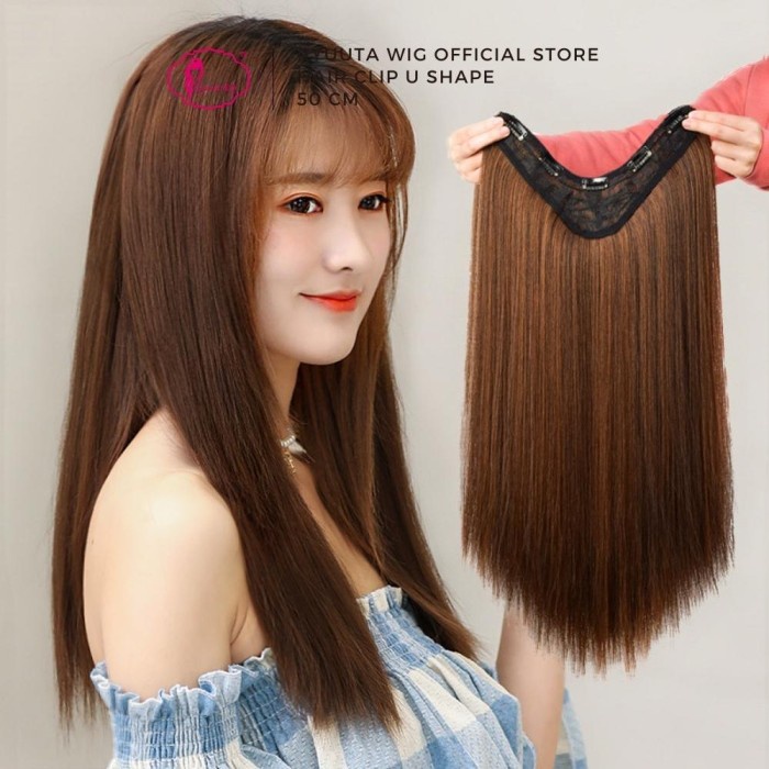 Terlaris Ryuuta Wig Hair Clip Hair Extension Clip Lurus Panjang U Shape SALE