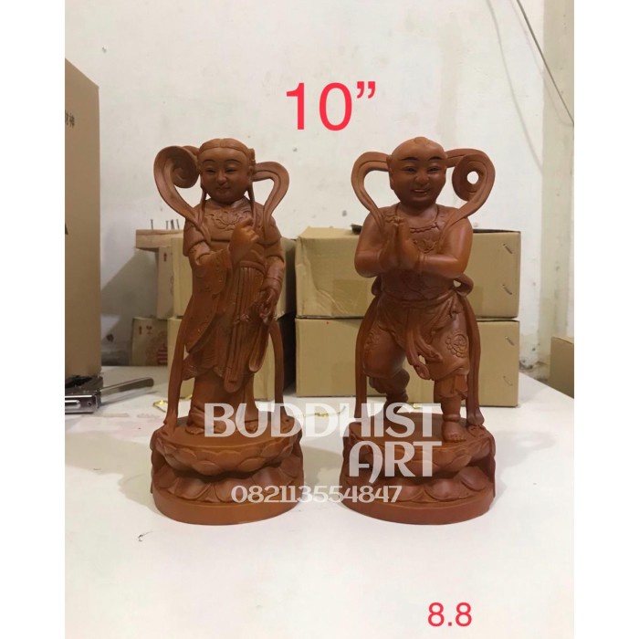 Svetlana Patung Pengawal Dewi Kwan Im Guan Yin Shan Nan Dan Tong Nu 10 In