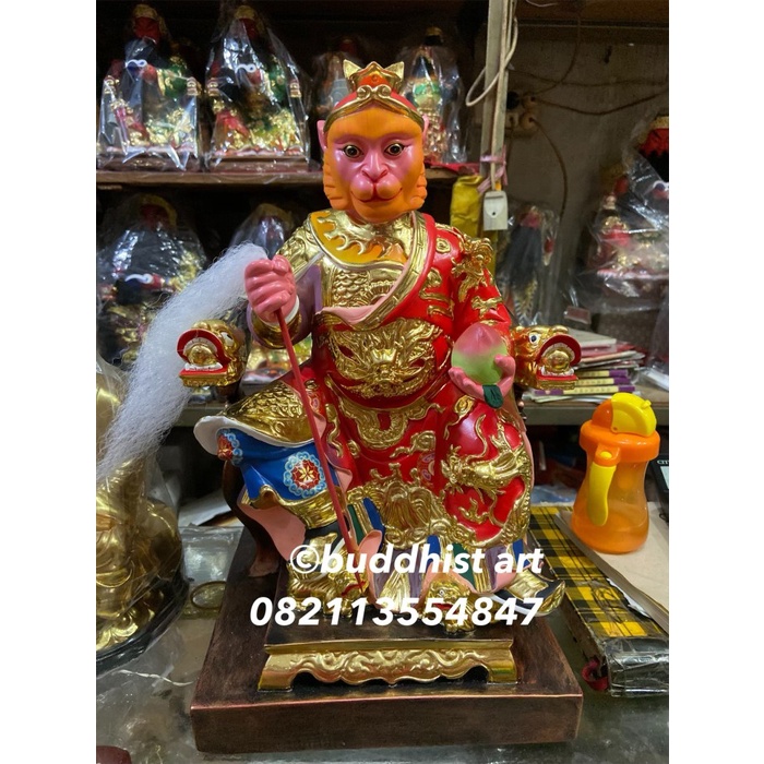 Svetlana Patung Dewa Sun Go Kong Kera Sakti Tai Sing Kong 16 In Kayu
