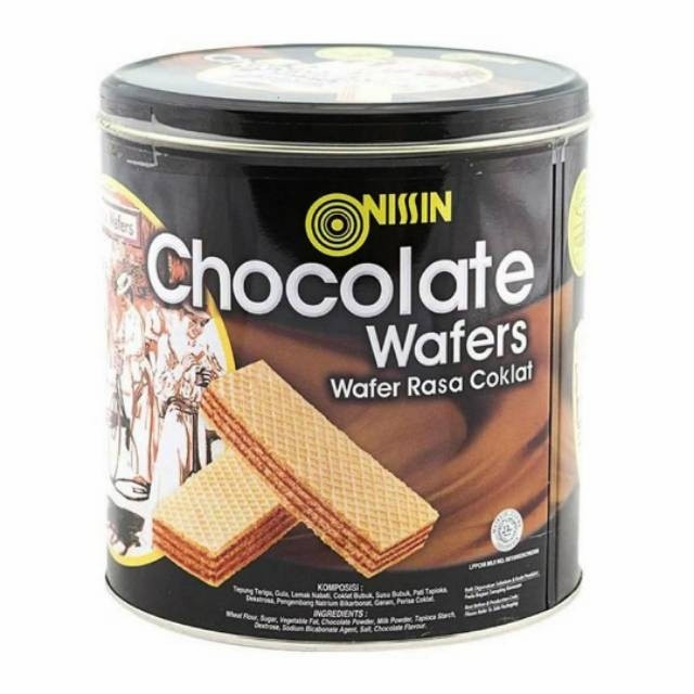 

Biskuit Nissin Wafer Cokelat Nissin kaleng hitam bulat nissin coklat