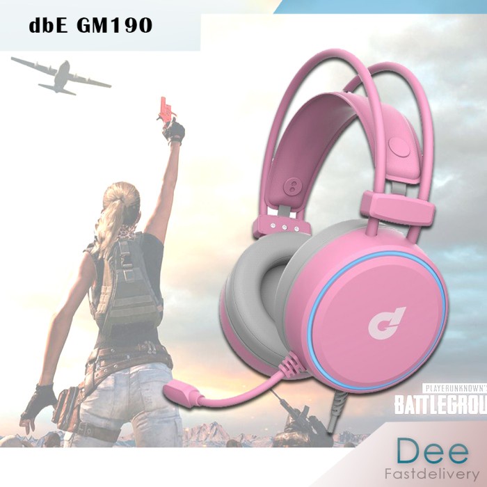 Dbe Gm190 7.1 Virtual Surround Gaming Headphone - Pink Edition