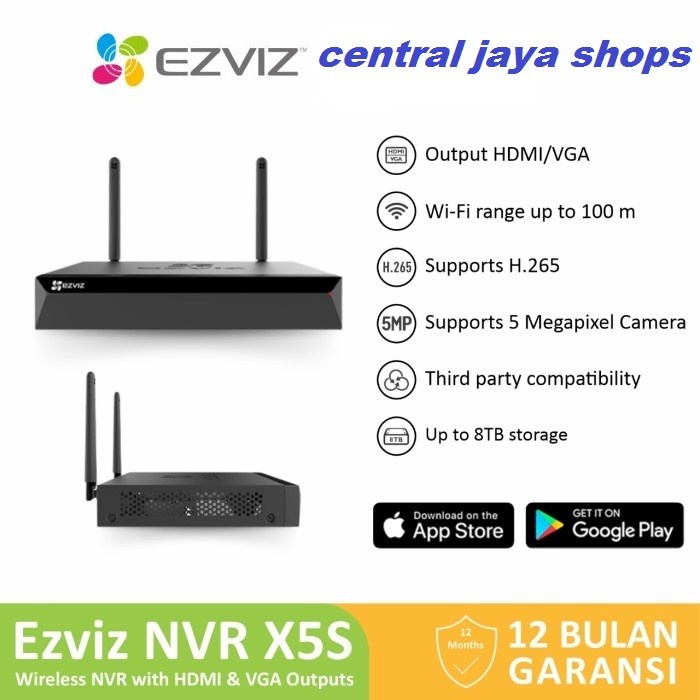 Ezviz X5S-8W NVR 8 annel 5 MP - NVR 8 ANNEL