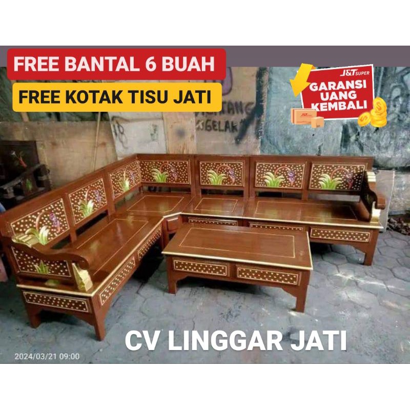 Mentah - Kursi Sudut Ruang Tamu Promo Kembang jati