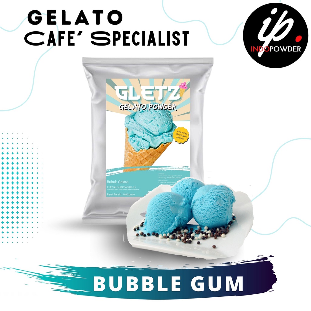 

IP Bogor - Bubuk ICE CREAM GELATO BUBBLEGUM 1Kg Untuk Cafe, Waralaba dan Resto