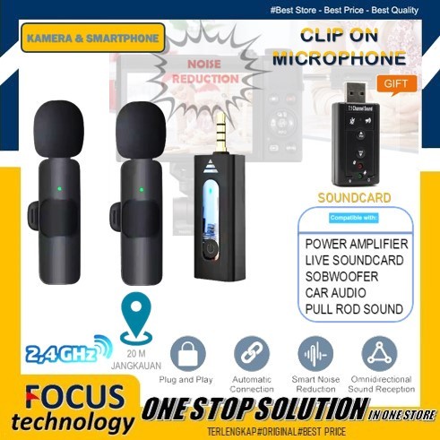 HOT SALE 2,4G Wireless Microphone Lavalier Clip On Mic