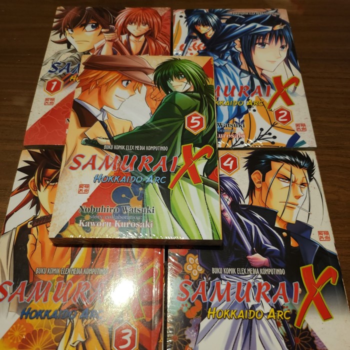 Komik Samurai X Hokaido Arc set vol 1-5 segel ori