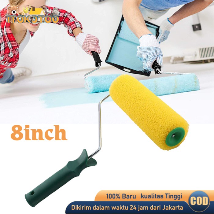 TERBARU! Kuas Roll Cat Dinding 8inch Roll Tekstur Texture Motif Paint