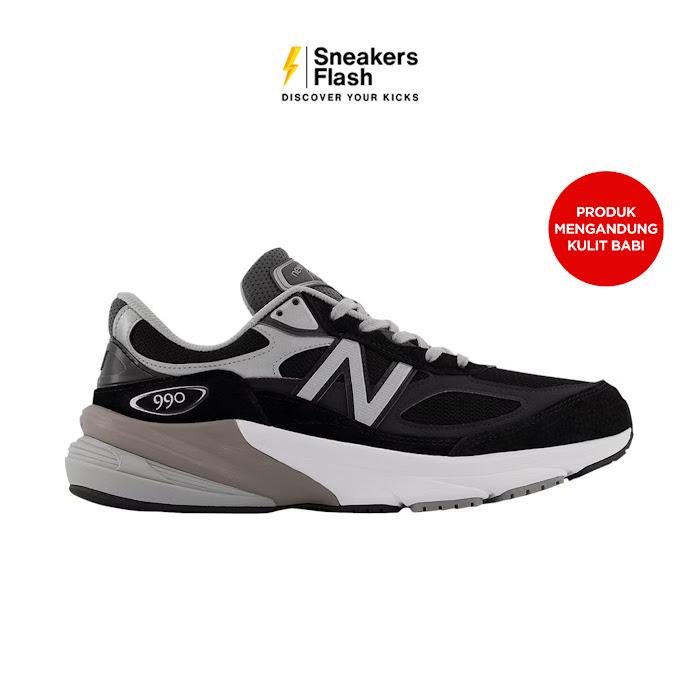 NEW BALANCE 990 V6 Made In Usa Black Sepatu Sneakers Wanita - W990BK6 - Size 37