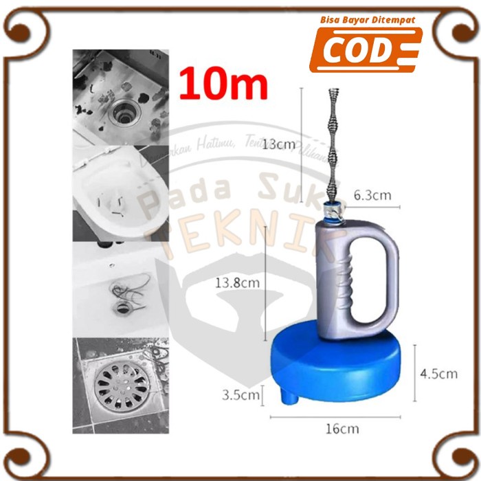 Pembersih WC, Kloset, Wastafel Mampet Selokan Tersumbat Kawat 10m