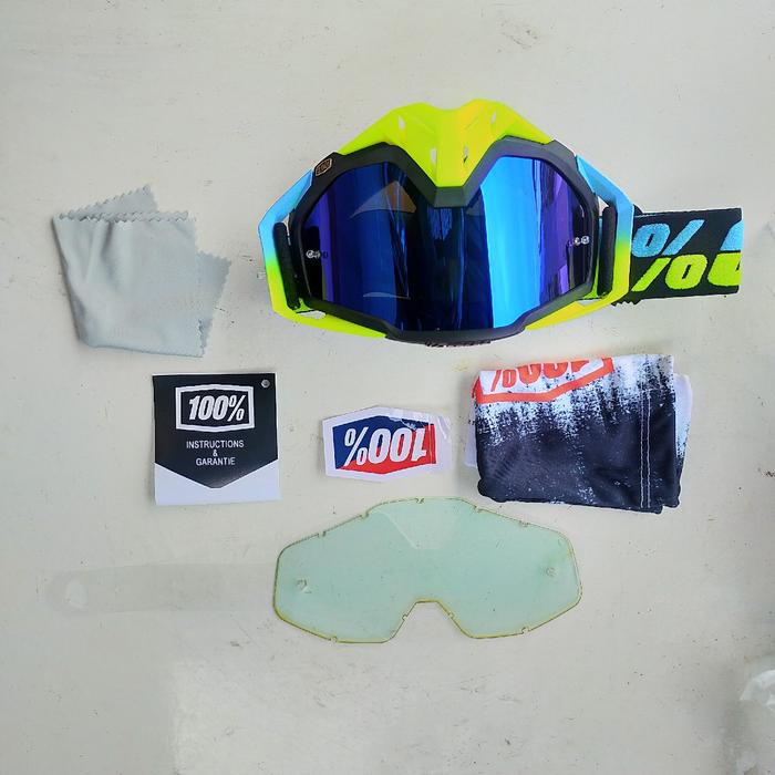 Aksesoris helm cross google 100 persen baru