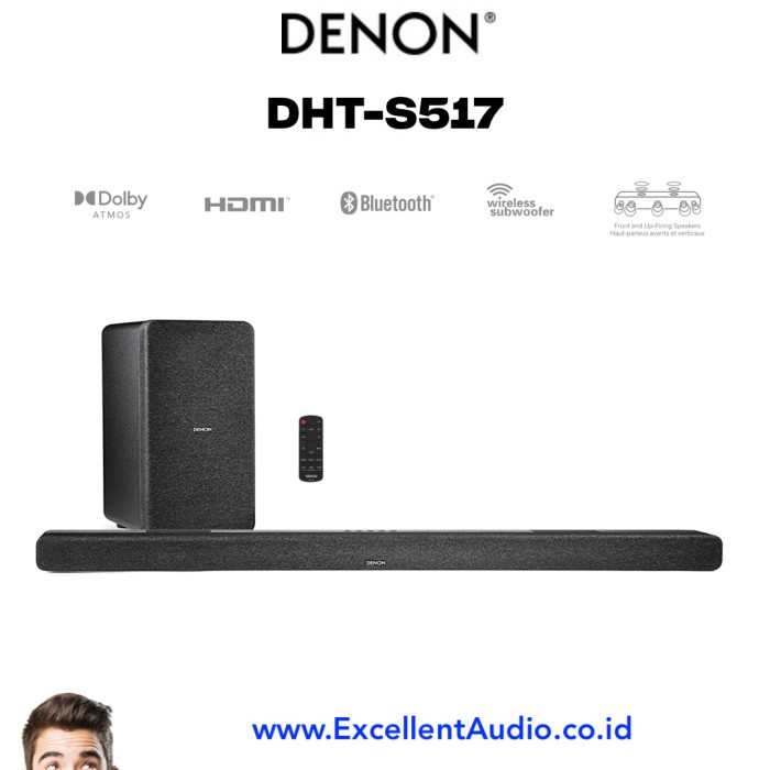 Denon DHTS517 DHT-S517 DHTS 517 Dolby Atmos Soundbar