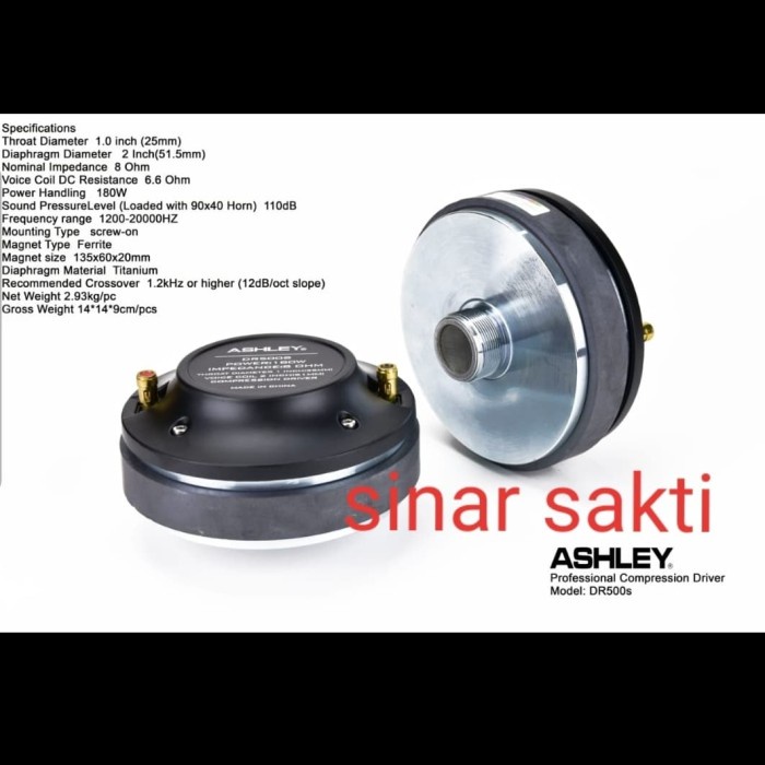 TERLARIS DRIVER TWEETER ASHLEY DR500S/DR 500S ORIGINAL