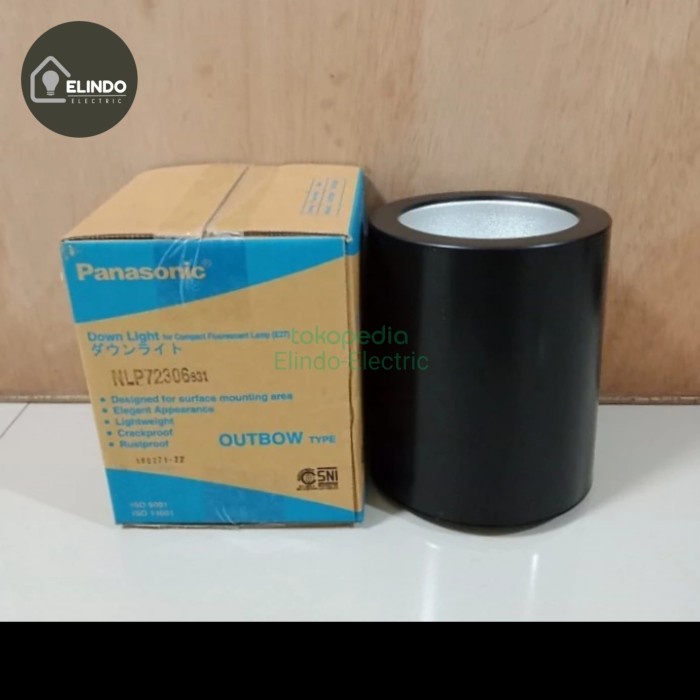 TERLARIS PANASONIC DOWNLIGHT OUTBOW 4 INCH HITAM (NLP72306)