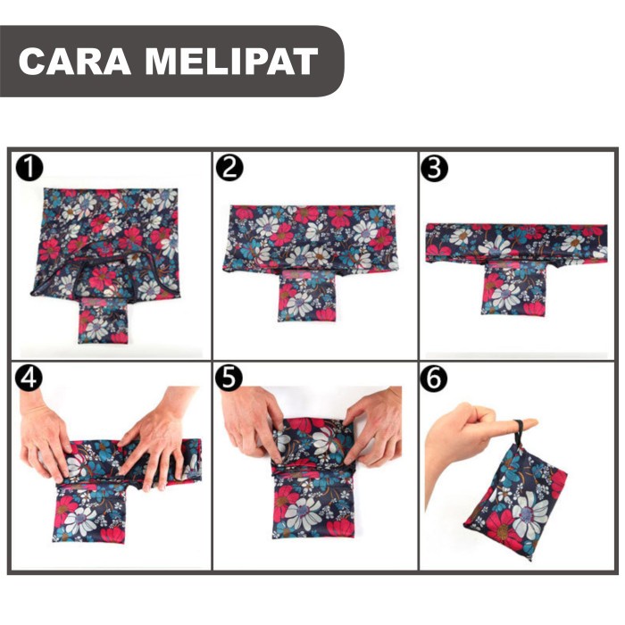 [yans] - Shopping Bag Lipat Motif / Kantong Belanja Lipat Motif / Tas Lipat