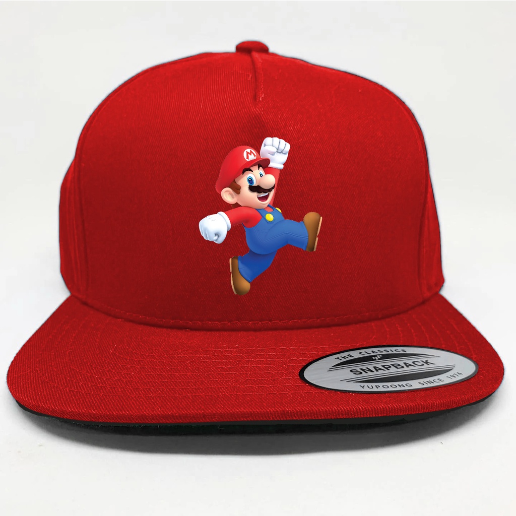 Topi Snapback Mario Super Mario Kart World Gaming