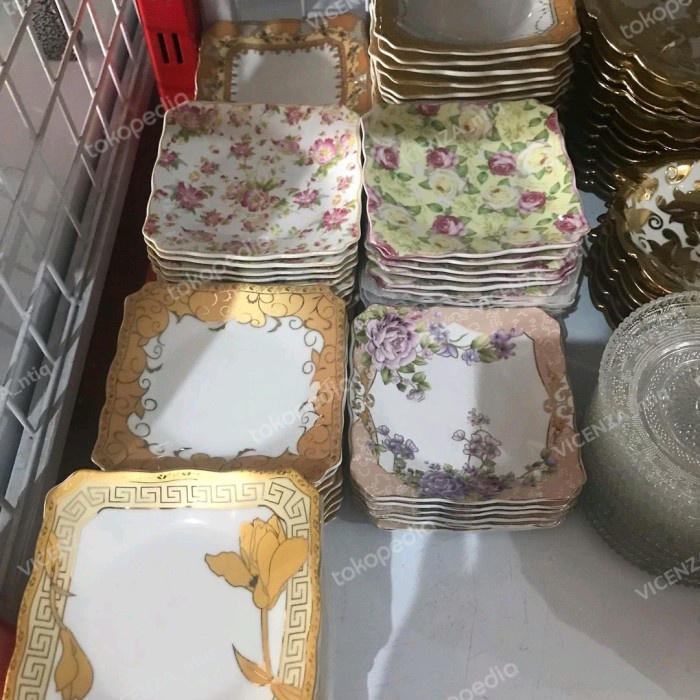 VICENZA Piring kue Kotak Kecil B423 ba423 1 Lusin