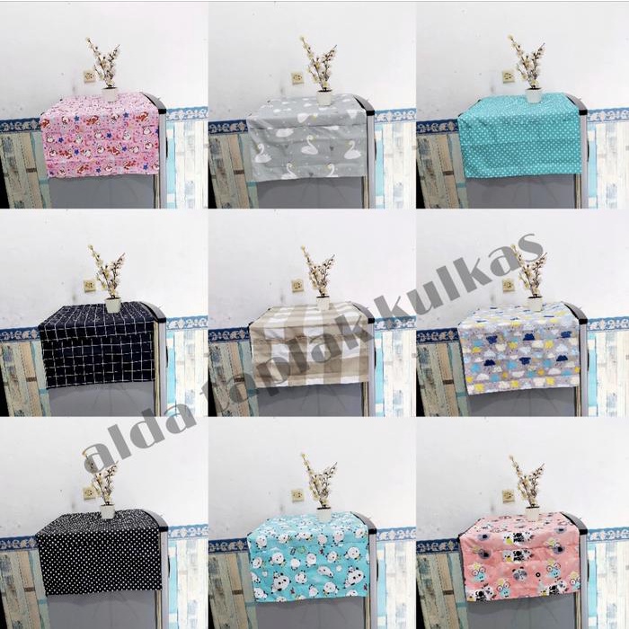 ALDA- Taplak kulkas / Sarung Kulkas Bahan Kain Minimalis alasataskulkas