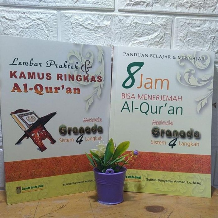 

buku paket metode Granada 8 jam bisa menerjemah Al-Qur'an metode