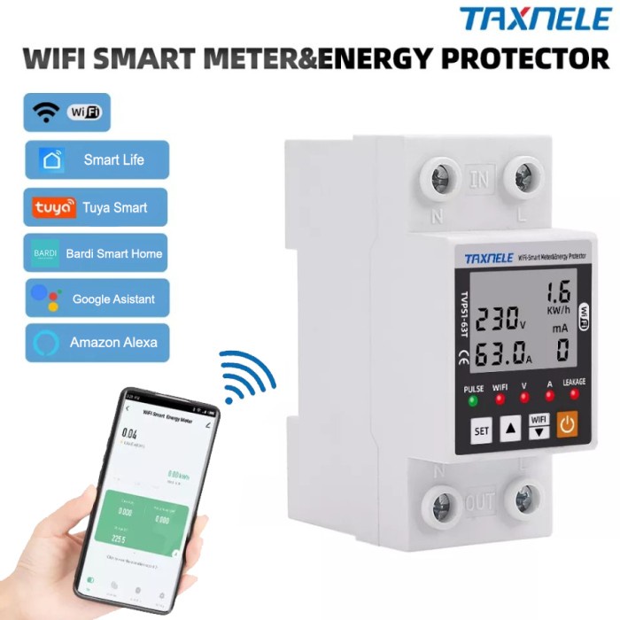 TERBARU Smart Power/kWh Meter Watt Meter Digital WiFi - Alat Ukur Listrik Digital dengan Fitur