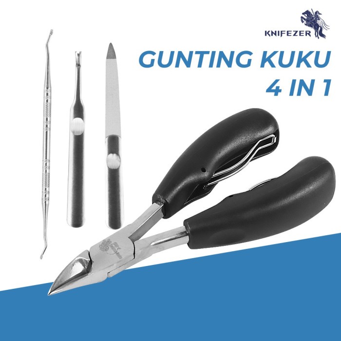 SET GUNTING KUKU 4 IN 1 NAIL CLIPPER MANICURE CANTENGAN JEMPOL KAKI