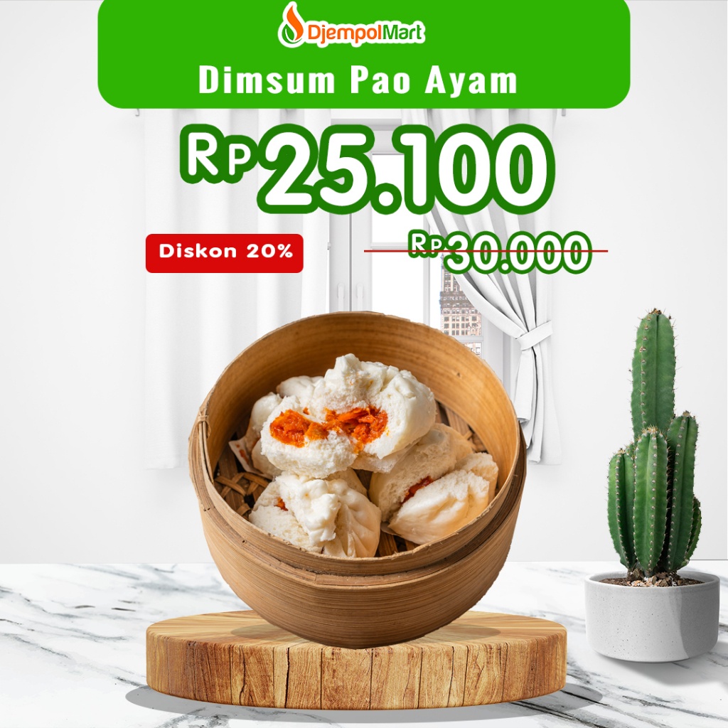 

Dimsum Pao Ayam per pack isi 6 pcs - Bapao Ayam