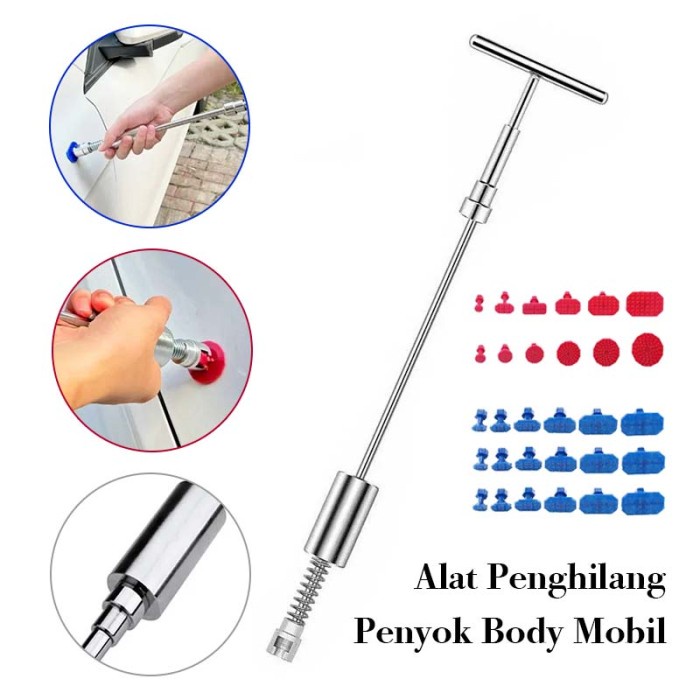 Alat Body Mobil Penyok Set Puller Dent Remover Penghilang Penyok Mobil Alat Body Mobil Penyok