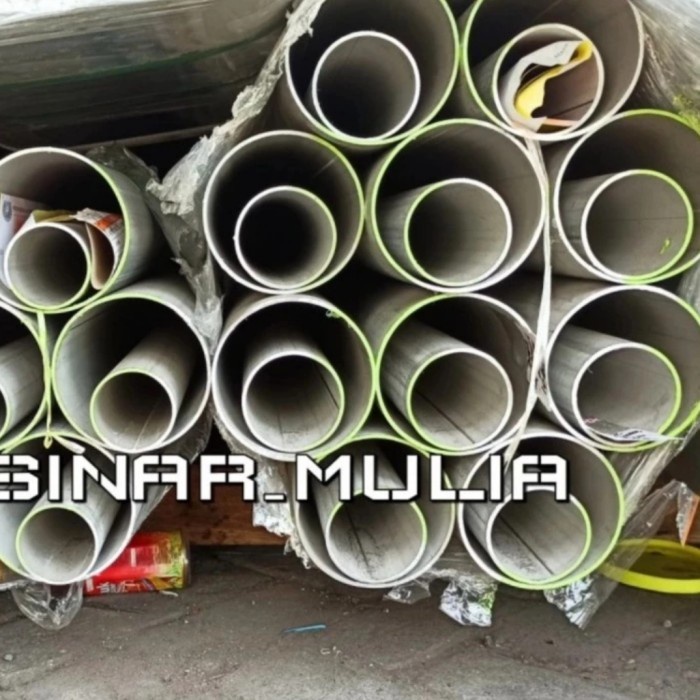 pipa stainless 12inch tebal 4mm panjang 300mm
