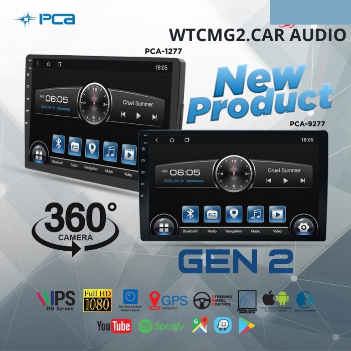 BISA GOSEND HEAD UNIT ANDROID PCA GEN 2 RAM 4/64 GB 9 DAN 10 INCH BERKUALITAS