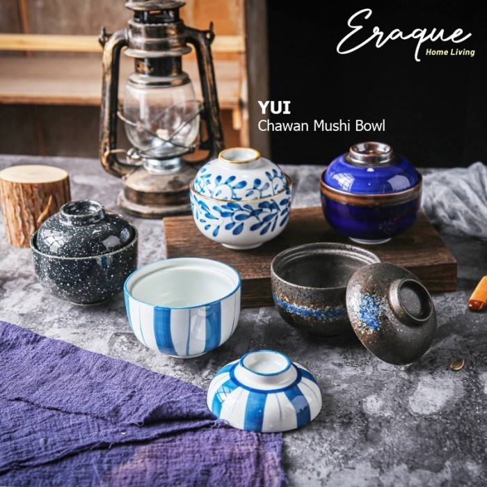Yui Chawan Mushi Bowl / Mangkok Keramik Rustic Jepang Cawan Mushi