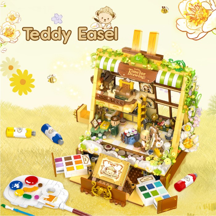 

PROMO! Block City- Inbrixx Terbaru 881304 Teddy Bear Series Teddy Easel Puzzle Brick Balok susun